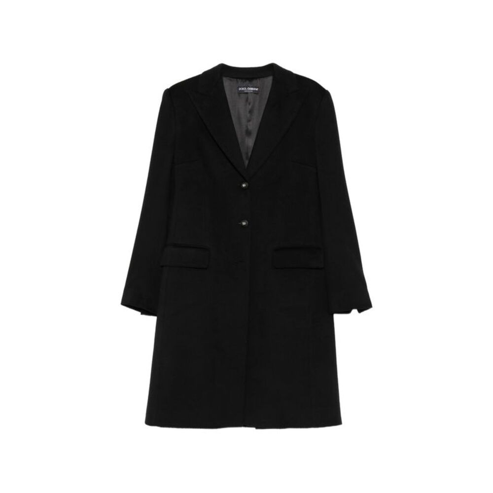 Dolce & Gabbana Black Coats - Single Breasted Coats Women